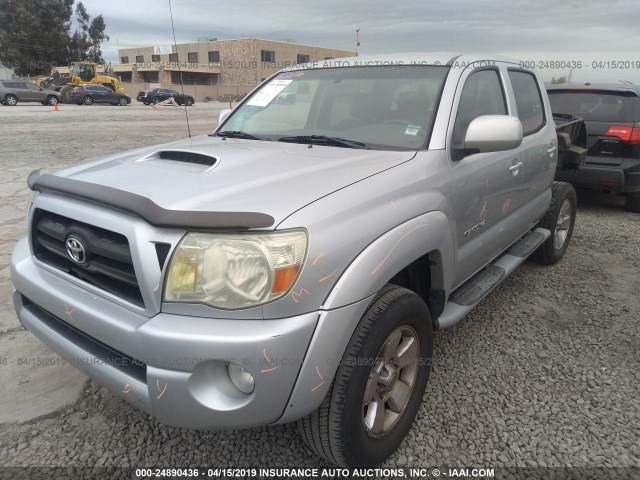 5TEJU62N35Z068787 - 2005 TOYOTA TACOMA DOUBLE CAB PRERUNNER SILVER photo 2