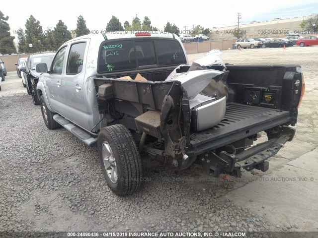 5TEJU62N35Z068787 - 2005 TOYOTA TACOMA DOUBLE CAB PRERUNNER SILVER photo 3