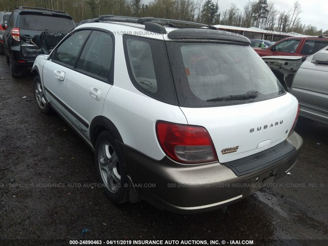 JF1GG68572H821068 - 2002 SUBARU IMPREZA OUTBACK SPORT WHITE photo 3