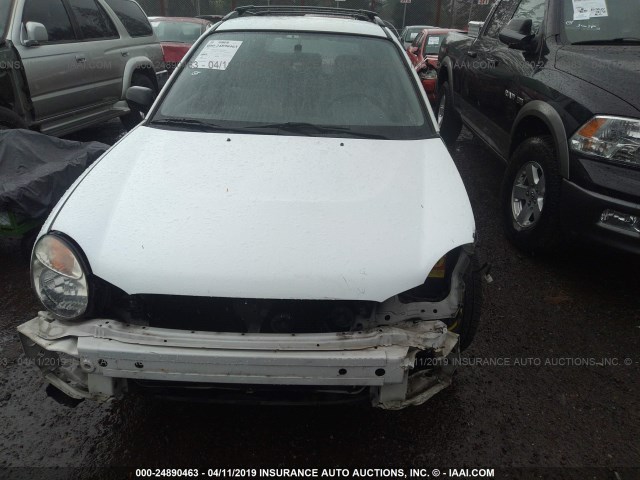 JF1GG68572H821068 - 2002 SUBARU IMPREZA OUTBACK SPORT WHITE photo 6