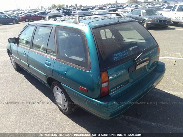 3FARP15J7RR131777 - 1994 FORD ESCORT LX/SPORT TEAL photo 3