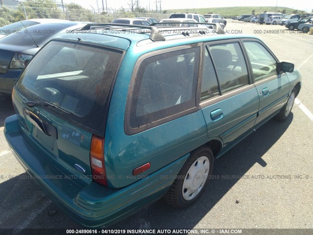 3FARP15J7RR131777 - 1994 FORD ESCORT LX/SPORT TEAL photo 4