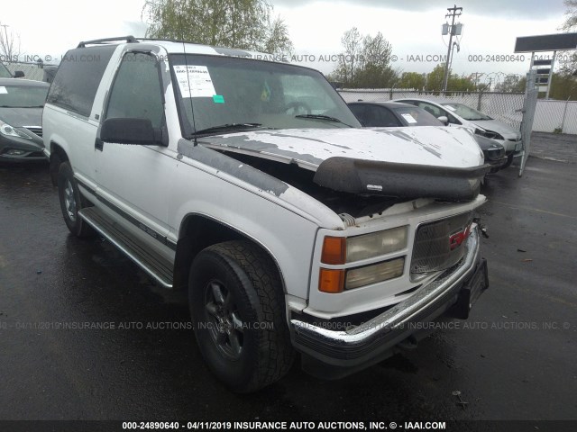 1GKEK18K5SJ713506 - 1995 GMC YUKON WHITE photo 1