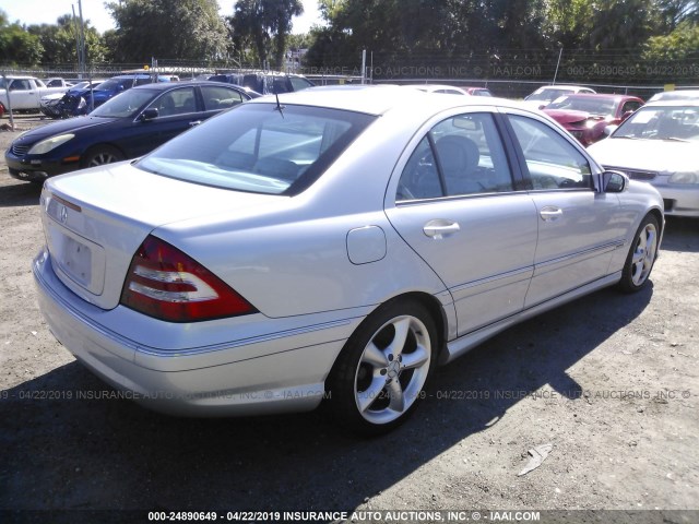 WDBRF52H86F771171 - 2006 MERCEDES-BENZ C GENERATION 2006 230 SILVER photo 4