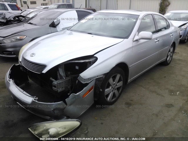 JTHBA30G155110388 - 2005 LEXUS ES 330 SILVER photo 2