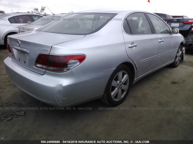 JTHBA30G155110388 - 2005 LEXUS ES 330 SILVER photo 4