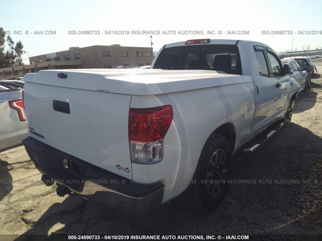 5TFUY5F18AX139910 - 2010 TOYOTA TUNDRA DOUBLE CAB SR5 WHITE photo 4