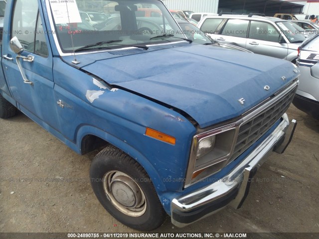 1FTCF10F3BRA27553 - 1981 FORD F100 BLUE photo 6