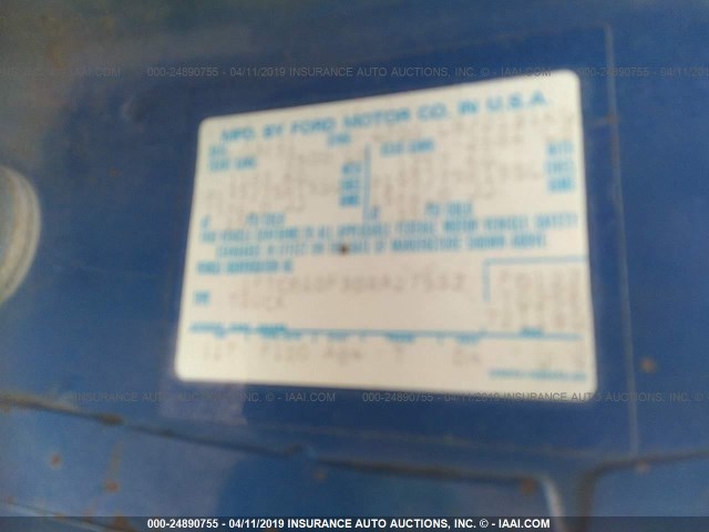 1FTCF10F3BRA27553 - 1981 FORD F100 BLUE photo 9