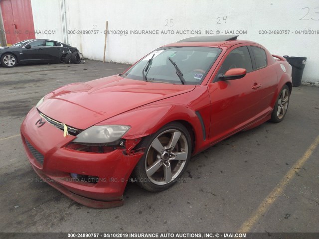 JM1FE173240122964 - 2004 MAZDA RX8 RED photo 2