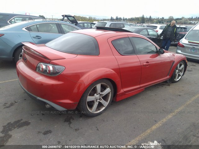 JM1FE173240122964 - 2004 MAZDA RX8 RED photo 4