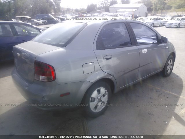 KL1TD566X6B663090 - 2006 CHEVROLET AVEO LS BLUE photo 4