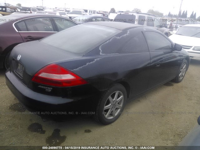 1HGCM82673A006458 - 2003 HONDA ACCORD EX BLACK photo 4