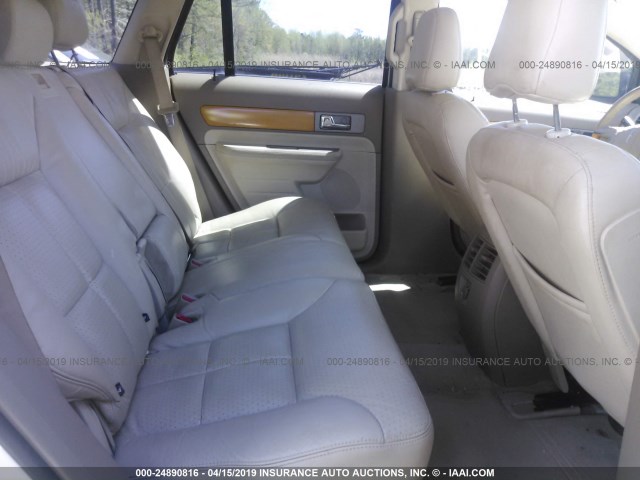 2LMDU88CX7BJ19895 - 2007 LINCOLN MKX WHITE photo 8