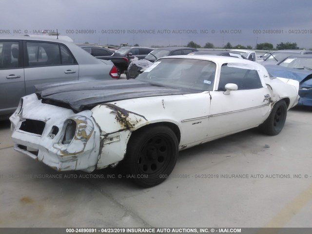 1S87D9L516470 - 1979 CHEVROLET 2 DOOR COUPE  WHITE photo 2