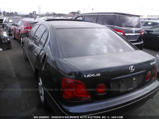 JT8BD69SX20162143 - 2002 LEXUS GS 300 BLACK photo 3