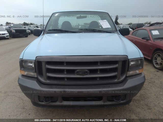 1FTNF20L32EC45441 - 2002 FORD F250 SUPER DUTY BLUE photo 6