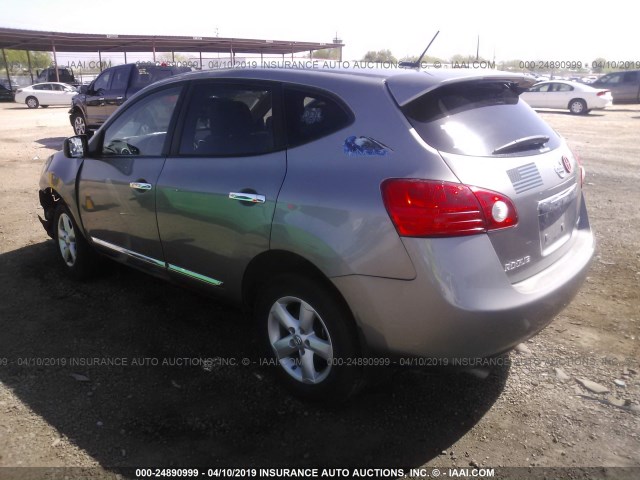 JN8AS5MT6CW280349 - 2012 NISSAN ROGUE S/SV GRAY photo 3