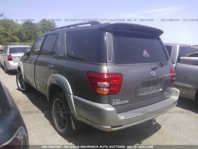 5TDZT34A24S210010 - 2004 TOYOTA SEQUOIA SR5 GRAY photo 3