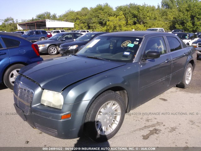 2C3KA43R46H184522 - 2006 CHRYSLER 300 TEAL photo 2