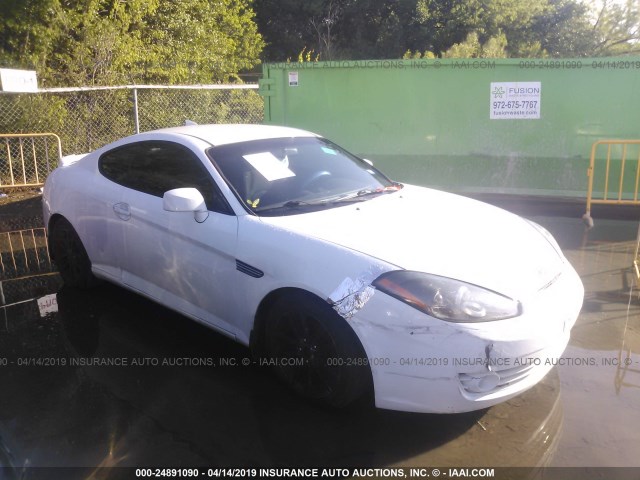 KMHHM66D08U264288 - 2008 HYUNDAI TIBURON GS WHITE photo 1