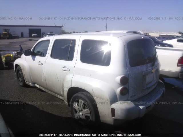 3GNCA13BX9S632434 - 2009 CHEVROLET HHR LS WHITE photo 3