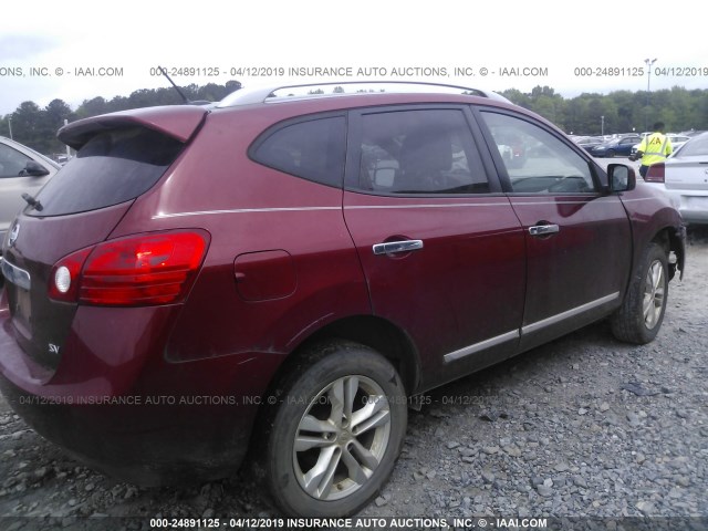 JN8AS5MT9CW286548 - 2012 NISSAN ROGUE S/SV BURGUNDY photo 4