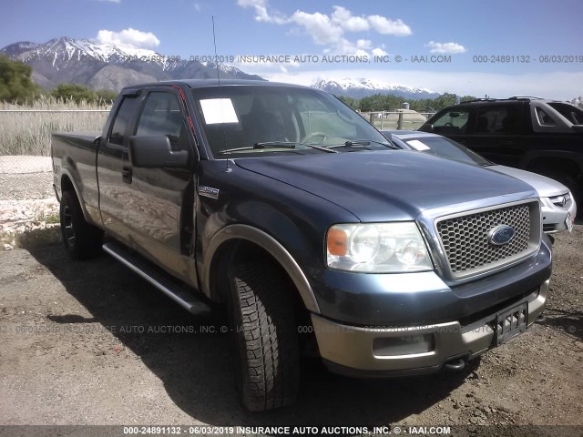 1FTPX14585FA45861 - 2005 FORD F150 GREEN photo 1