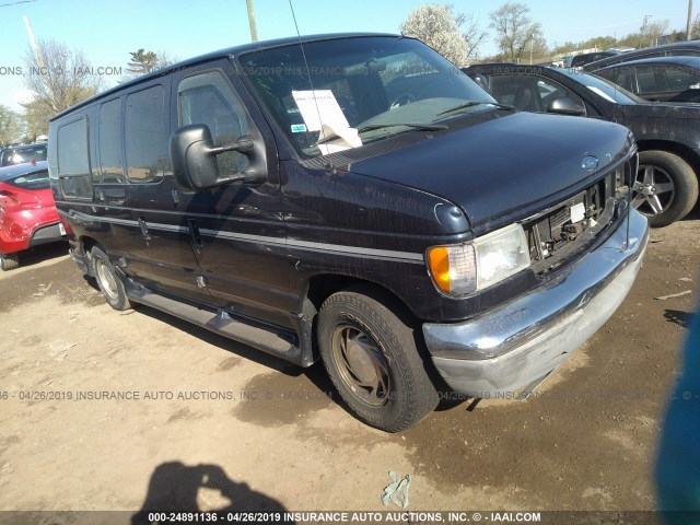 1FDRE14W82HA94173 - 2002 FORD ECONOLINE E150 VAN BLUE photo 1