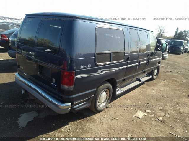 1FDRE14W82HA94173 - 2002 FORD ECONOLINE E150 VAN BLUE photo 4