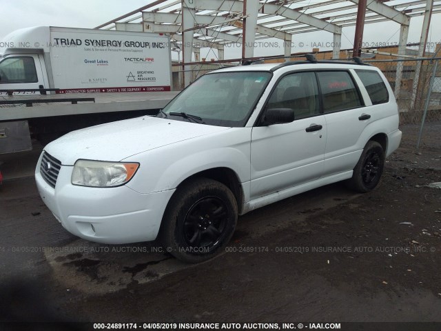 JF1SG63677H747796 - 2007 SUBARU FORESTER WHITE photo 2