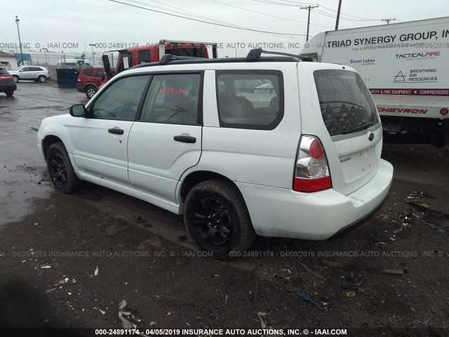 JF1SG63677H747796 - 2007 SUBARU FORESTER WHITE photo 3