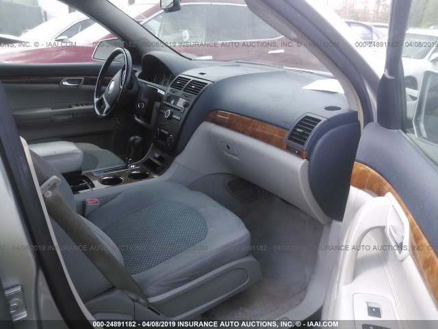 5GZEV23738J148126 - 2008 SATURN OUTLOOK XR ვერცხლისფერი ფოტო 5