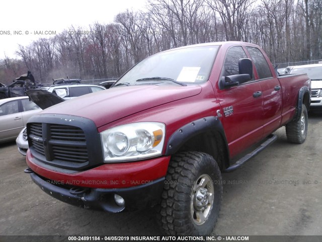 3D7KS28A68G209896 - 2008 DODGE RAM 2500 ST/SLT RED photo 2