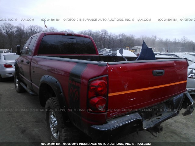 3D7KS28A68G209896 - 2008 DODGE RAM 2500 ST/SLT RED photo 3