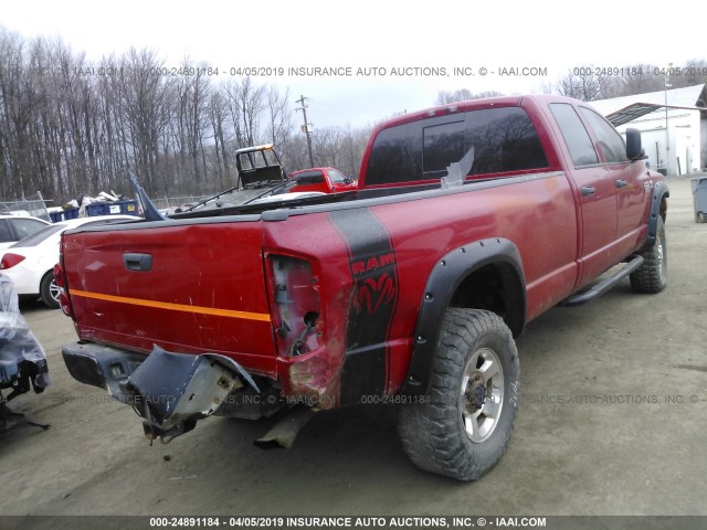 3D7KS28A68G209896 - 2008 DODGE RAM 2500 ST/SLT RED photo 4