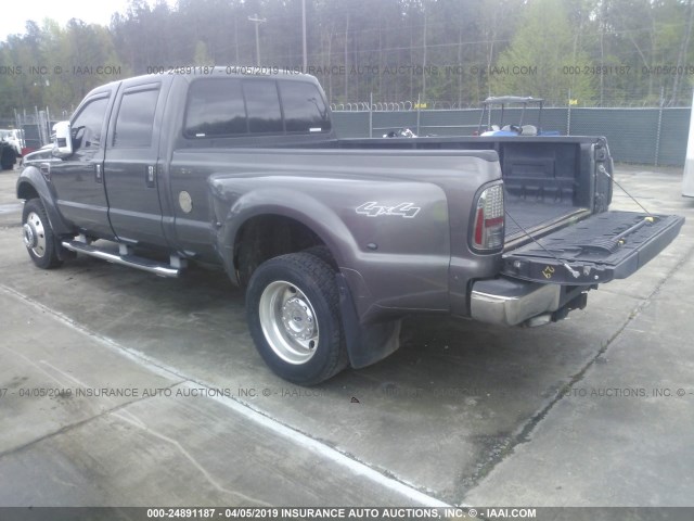 1FTXW43R28EA42845 - 2008 FORD F450 SUPER DUTY GRAY photo 3