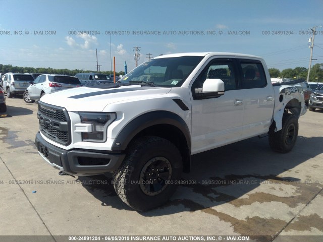 1FTFW1RG9JFB72928 - 2018 FORD F150 WHITE photo 2