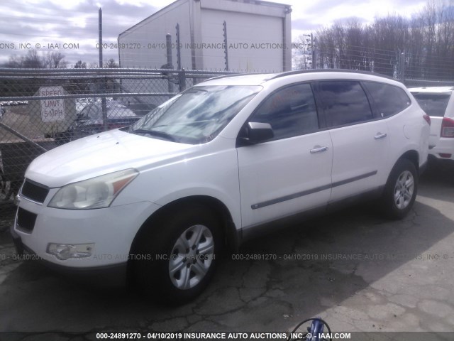 1GNER13D49S152758 - 2009 CHEVROLET TRAVERSE LS WHITE photo 2