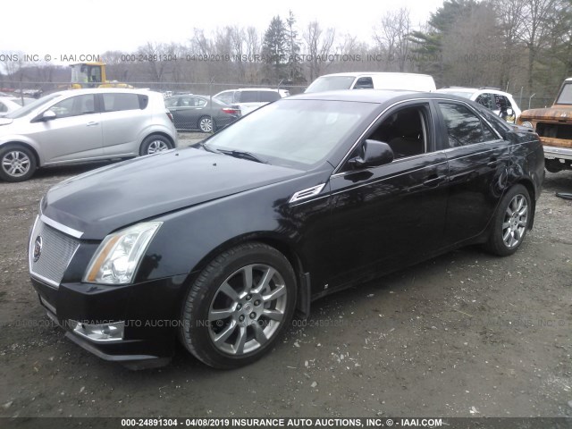 1G6DP57V880123152 - 2008 CADILLAC CTS HI FEATURE V6 BLACK photo 2