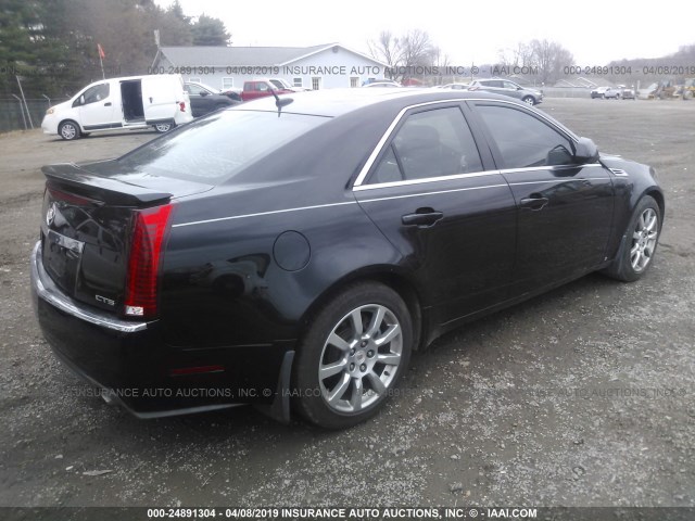 1G6DP57V880123152 - 2008 CADILLAC CTS HI FEATURE V6 BLACK photo 4