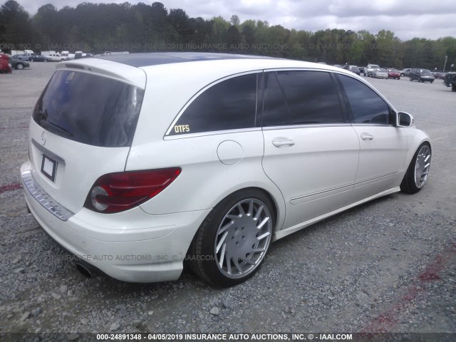 4JGCB75EX7A039246 - 2007 MERCEDES-BENZ R 500 WHITE photo 4