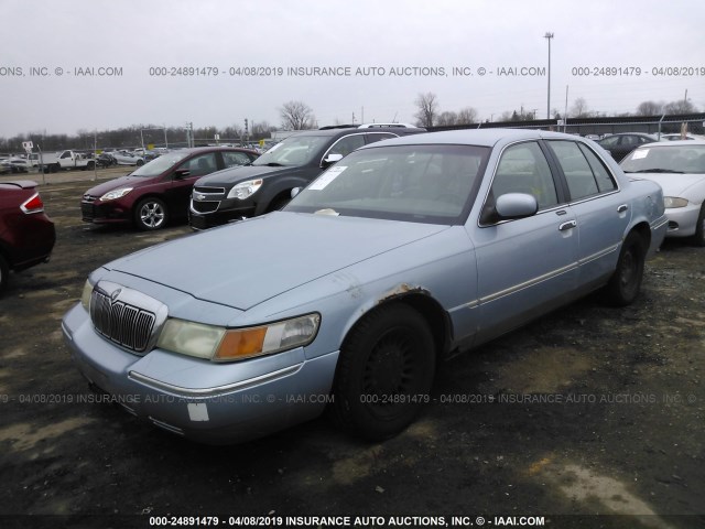 2MEFM75W9YX659209 - 2000 MERCURY GRAND MARQUIS LS BLUE photo 2