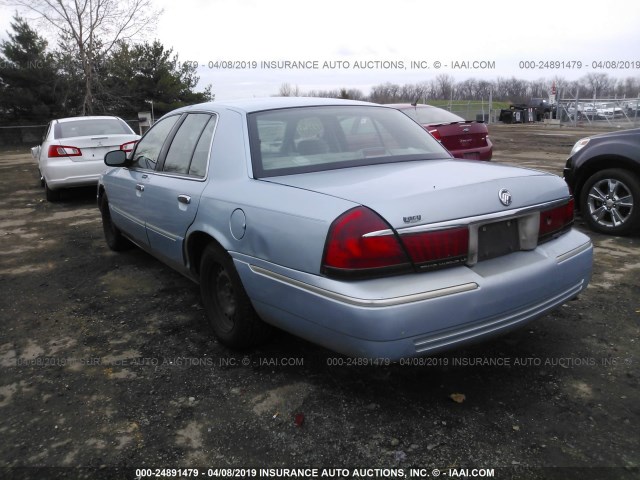 2MEFM75W9YX659209 - 2000 MERCURY GRAND MARQUIS LS BLUE photo 3