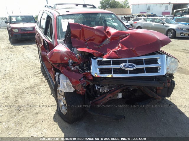 1FMCU0E72CKB75507 - 2012 FORD ESCAPE LIMITED RED photo 6