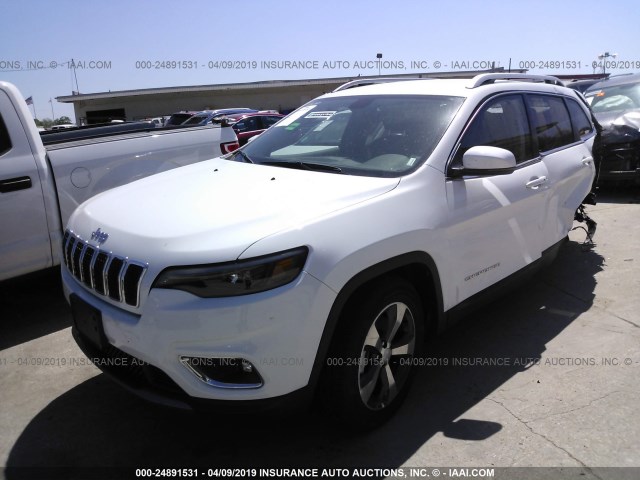 1C4PJMDX0KD397232 - 2019 JEEP CHEROKEE LIMITED WHITE photo 2