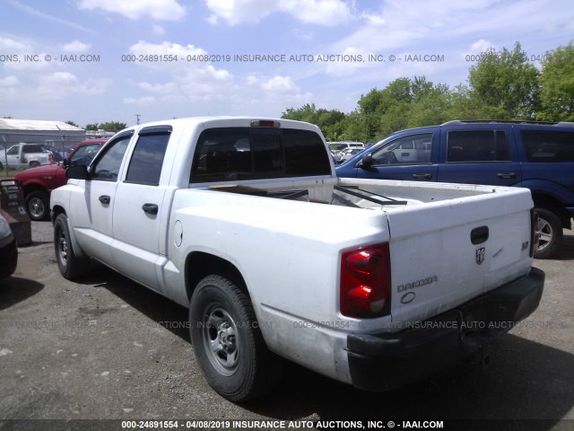 1D7HE28N86S651279 - 2006 DODGE DAKOTA QUAD/ST WHITE photo 3