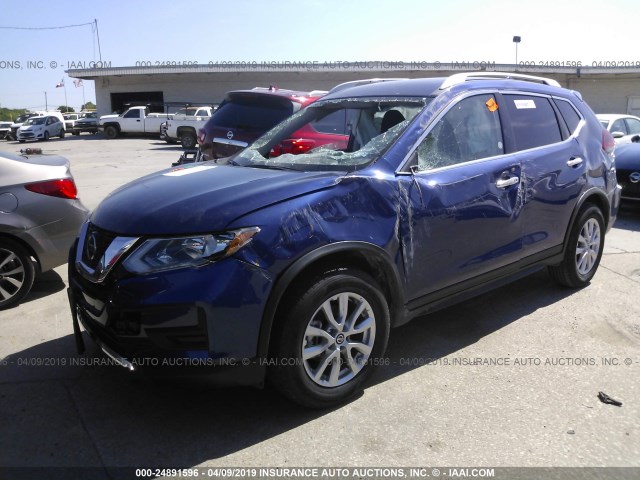 KNMAT2MT1KP517622 - 2019 NISSAN ROGUE S/SV BLUE photo 2