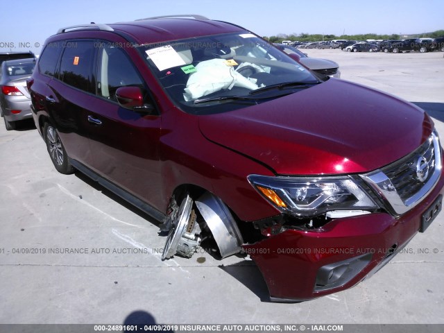 5N1DR2MN8KC593791 - 2019 NISSAN PATHFINDER S/SL/SV RED photo 6