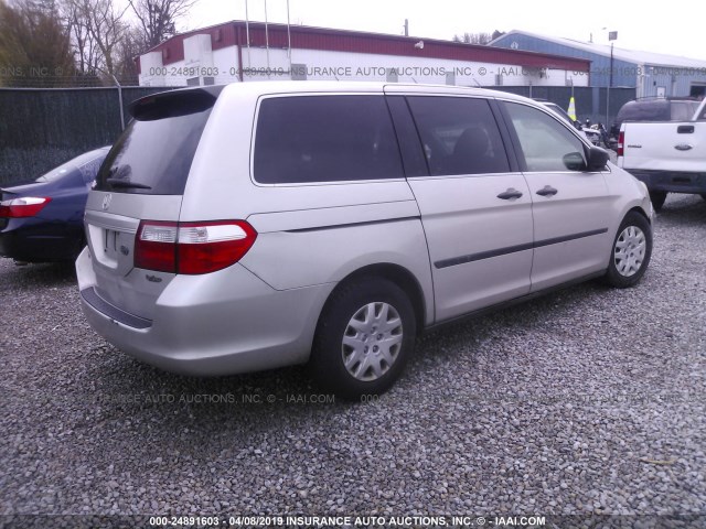 5FNRL38296B089390 - 2006 HONDA ODYSSEY LX Champagne photo 4